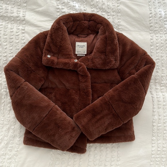 Abercrombie & Fitch Jackets & Blazers - Faux Fur Mini Puffer